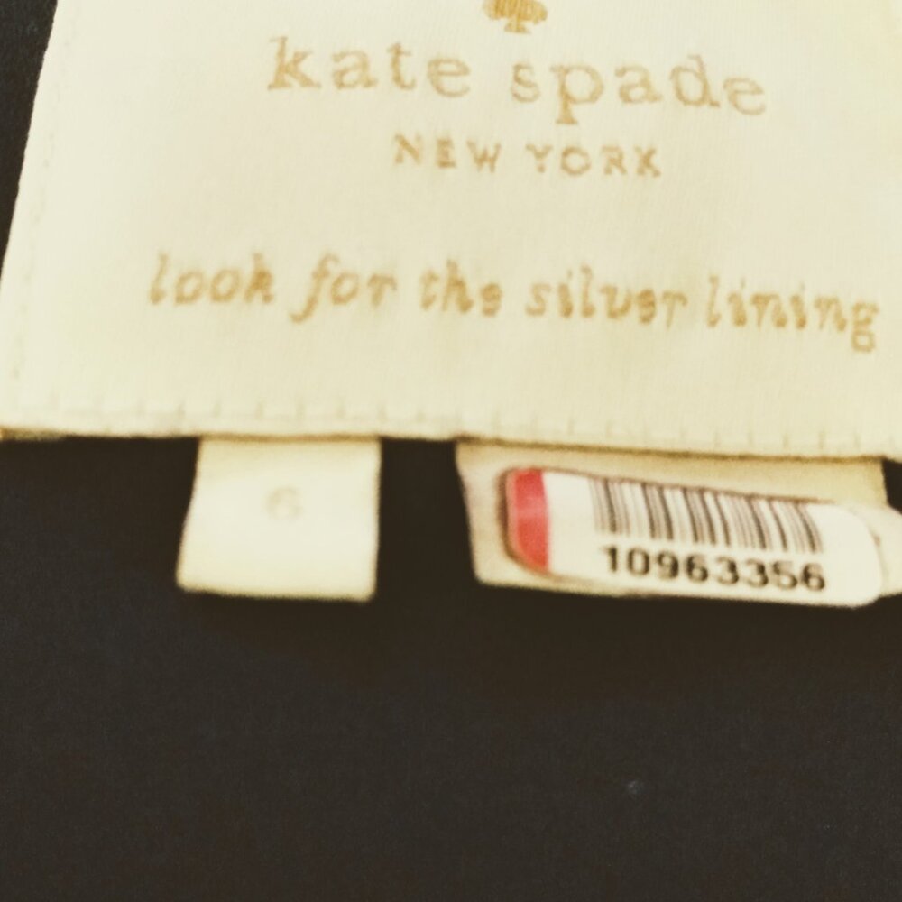 KATE SPADE NEW YORK MIDI DRESS NAVY RED WHITE V NECK SLEEVELESS SIZE 6 - Picture 12 of 13